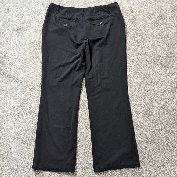 Women's INGREDIENTS Black Casual Hi-Rise Career Pants; Zipper; Size 16 - Picture 2 of 6